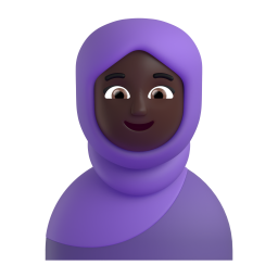 woman with headscarf: dark skin tone β Fluent 3D